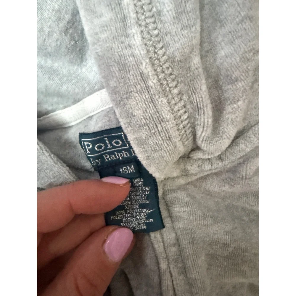 Polo Ralph Lauren‎ Toddler Boys Gray Fleece Hoodie and Sweatpants Set 18M